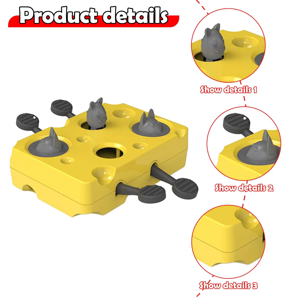 ของเล่นป้อนปริศนาแมว - เครื่องป้อนช้าพลาสติกที่ทนทานและเกมลดวัยพร้อมกิจกรรมเสริมสร้างจิตสําหรับแมวในร่ม - รูปที่ 3