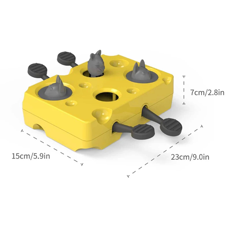 ของเล่นป้อนปริศนาแมว - เครื่องป้อนช้าพลาสติกที่ทนทานและเกมลดวัยพร้อมกิจกรรมเสริมสร้างจิตสําหรับแมวในร่ม - รูปที่ 5