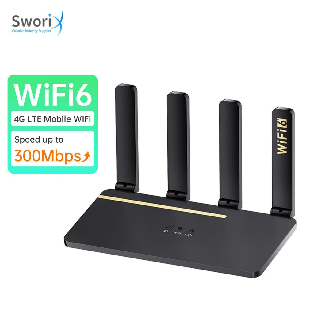 Sworix C2 Globle Wifi Router พร้อมช่องใส่ซิม WiFi 4LAN พอร์ตโมเด็มเดิม Openline ไปยังเครือข่ายทั้งหม