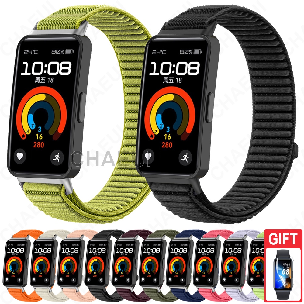 สายรัดถักสร้อยข้อมือทอสายรัดข้อมือไนลอนอุปกรณ์เสริมสําหรับ Huawei Band 11 Pro 10 9 8