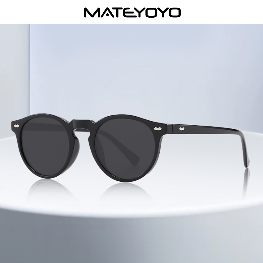 mateyoyo نظارة شمسية دائرية مستقطبة — ريترو — صورة 5