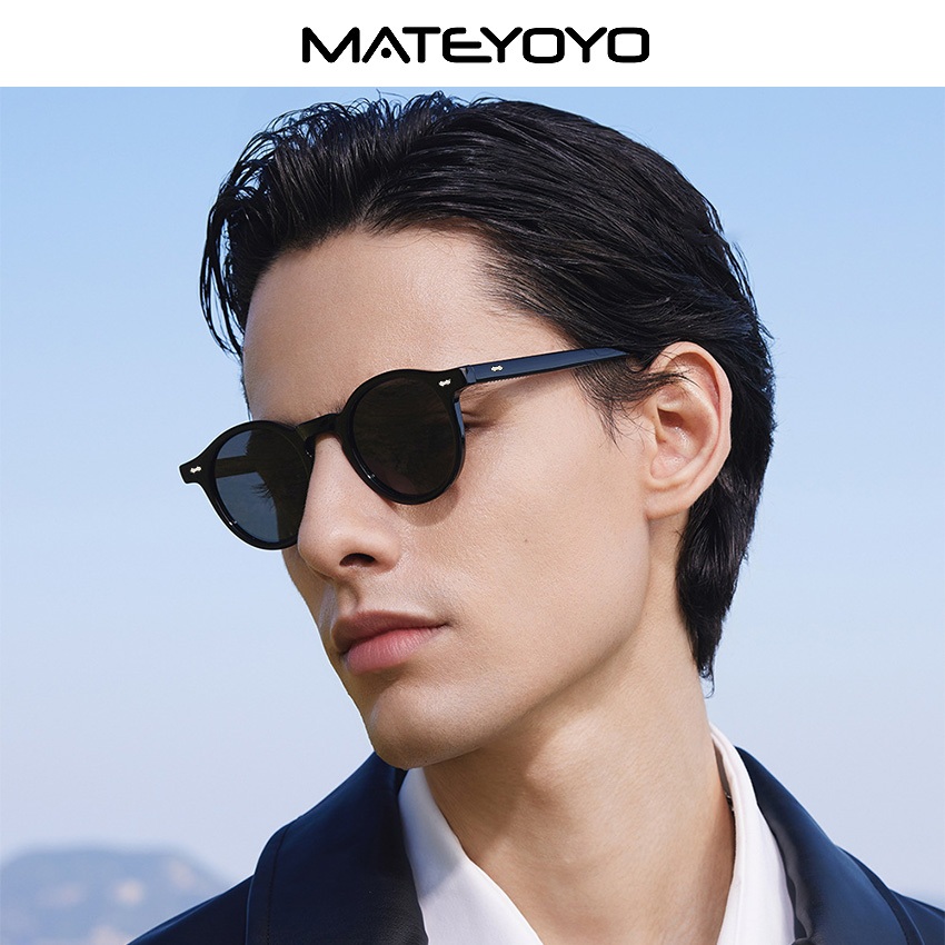 mateyoyo نظارة شمسية دائرية مستقطبة — ريترو — صورة 3
