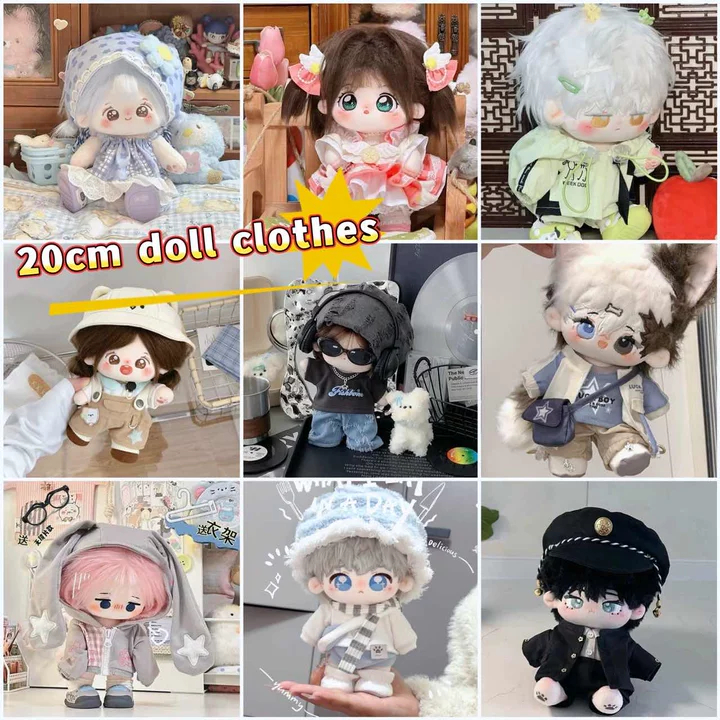 20 ซม.ตุ๊กตาเสื้อผ้า Idol Boy Man ตุ๊กตาเสื้อผ้าของเล่นอุปกรณ์เสริมเปลี่ยน fit คอสเพลย์ Plushies