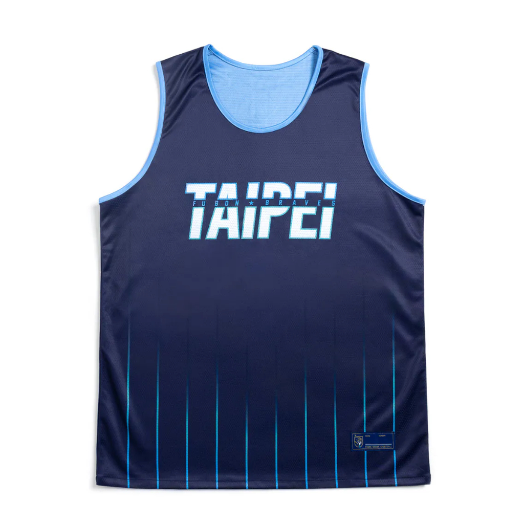 ฟรีที่กําหนดเอง 2025 Fubon Braves บาสเกตบอลทีม Fubon Braves ผู้เล่น Warm-Up Double-Sided Jersey เสื้