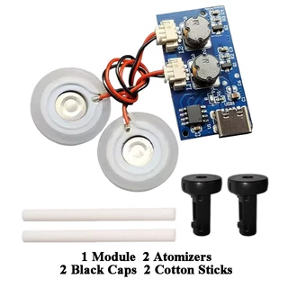โมดูลควบคุมเครื่องพ่นไอน้ำแบบ 2 หัว DIY แผงวงจรขับละอองน้ำ 1 ต่อ 2 สำหรับรดน้ำต้นไม้และเครื่องทำความชื้น