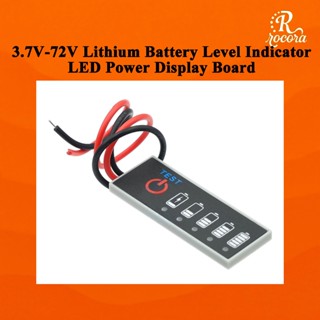 แผงแสดงระดับแบตเตอรี่ 3.7V-72V พร้อมไฟ LED ใช้ได้กับแบตลิเธี…