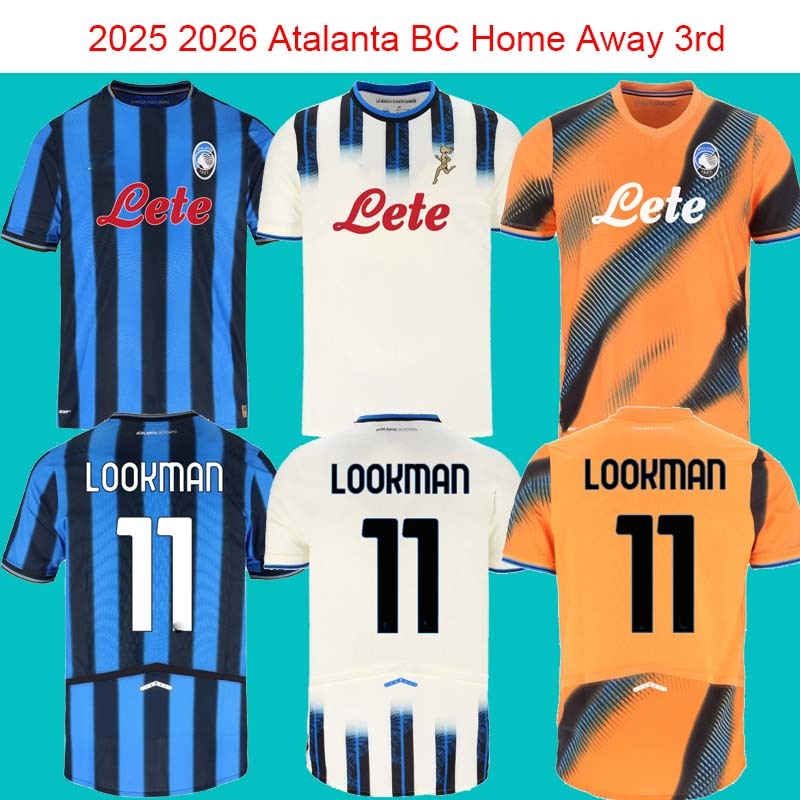 2025 2026 Atalanta BC Home Away 3rd Mens Jersey