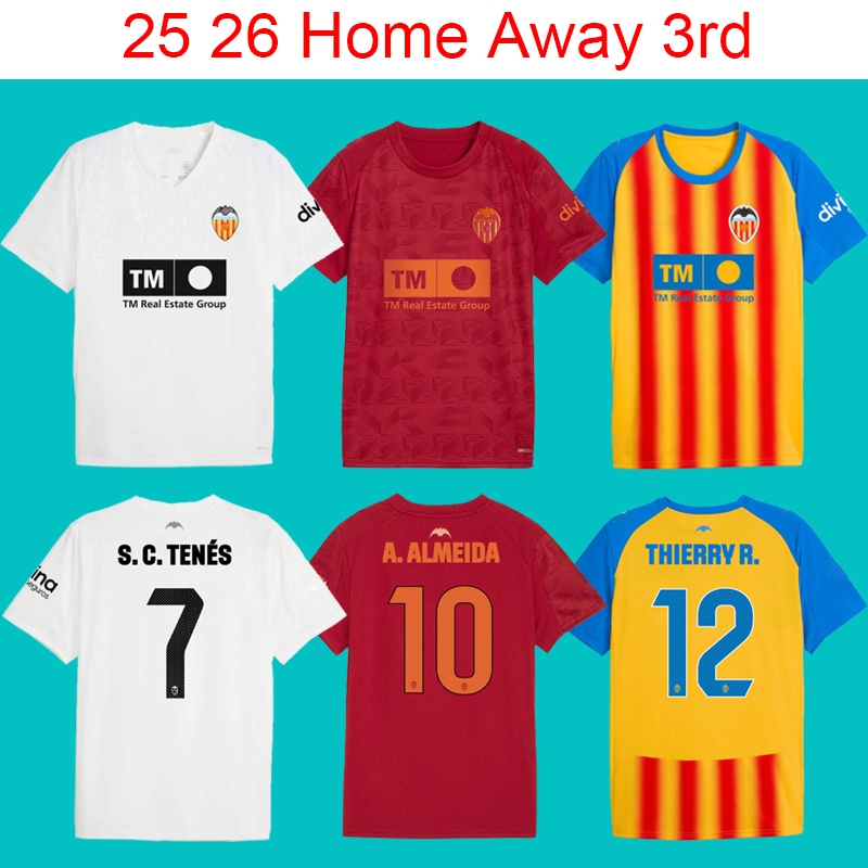 2025 2026 Valencia Home Away 3rd Mens Jersey