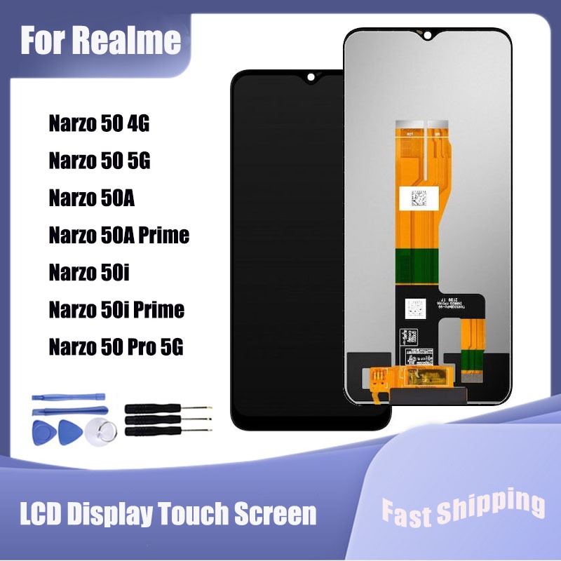 สําหรับRealme Narzo 50 50A 50A Prime 50i 50i Prime 50 ProจอแสดงผลLCDหน้าจอสัมผัส