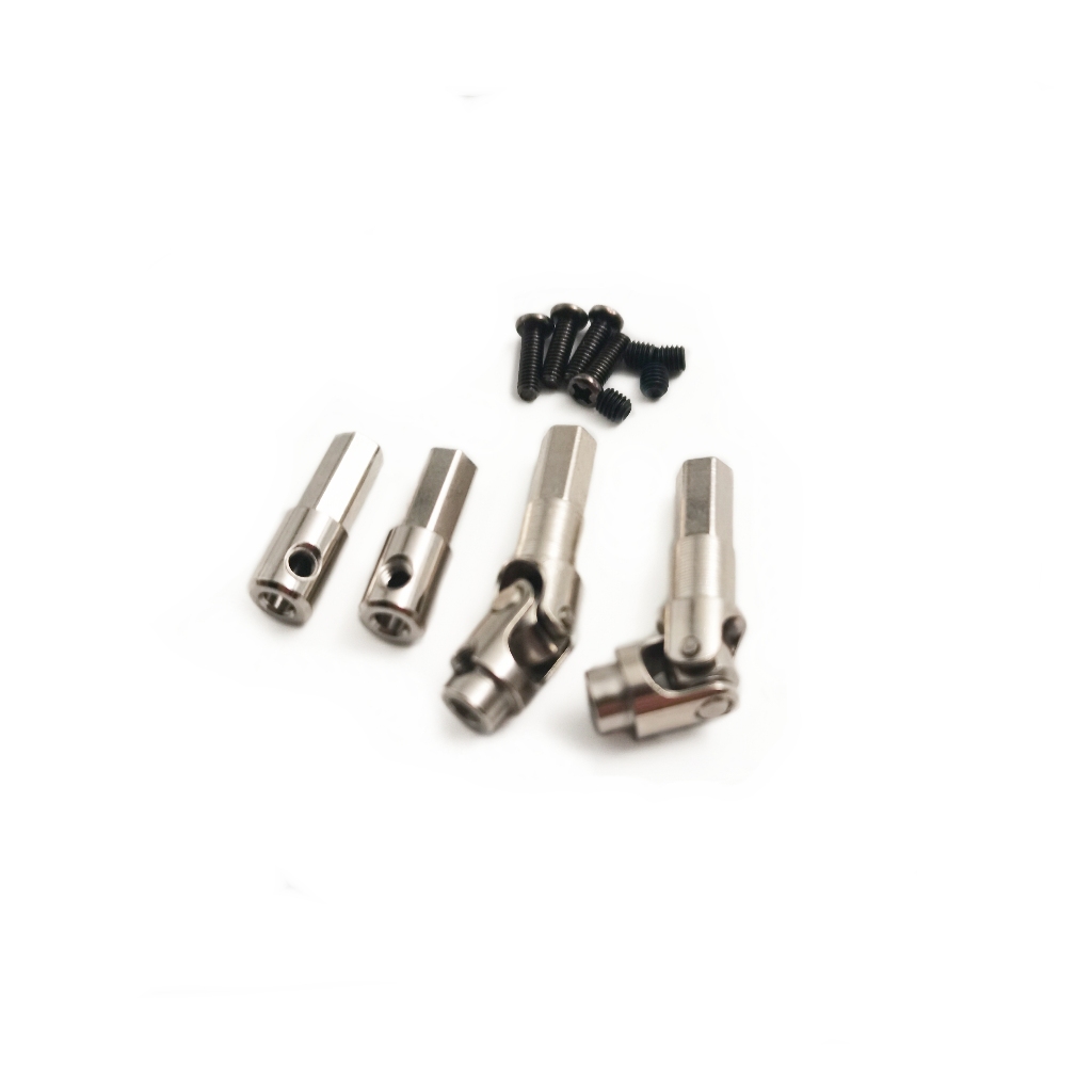 Mn99s mn82 mn78 wpl เพลาโลหะขนาด 16 เพลาโลหะด้านหน้า ข้อต่อสากล ชิ้นส่วนอุปกรณ์เสริมหกเหลี่ยมด้านหลัง