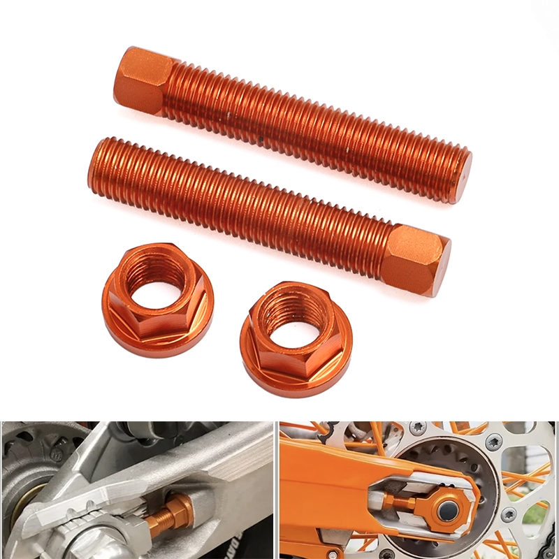 M10 ด้านหลังเพลาบล็อกโซ่ Adjuster Bolt สกรู Dirt Bike สําหรับ KTM 125 150 200 250 300 350 400 450 50