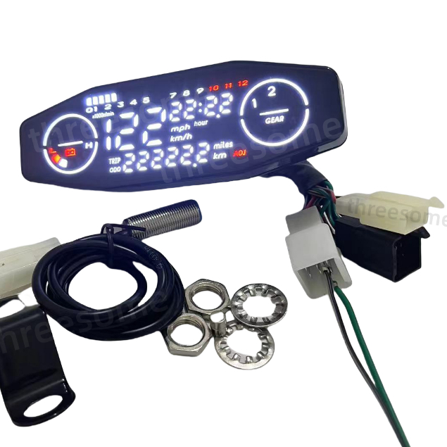 ใหม่ Universal รถจักรยานยนต์ Speedometer Moto Dashboard Oil Gauge ดิจิตอลเมตรเซนเซอร์ชุด Tachometer เครื่องวัดระยะทางสําหรับรัสเซีย KR200 ราคา ถูกที่สุด ดีลบีเคเค แกลเลอรีภาพที่ 8