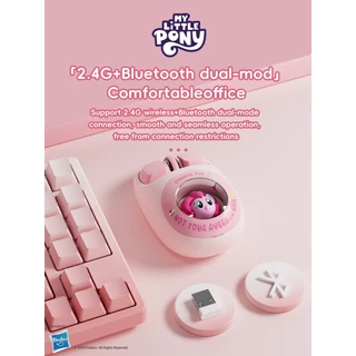 My Little Pony MS08 เมาส์ไร้สาย 2.4G บลูทูธ โหมดคู่ ชาร์จได้ สะดวกสบาย รู้สึกลายน่ารัก สําหรับ MAC Laptop