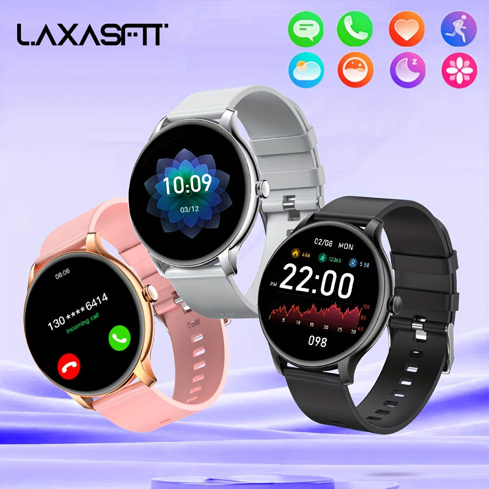 LAXASFIT สมาร์ทวอท์ช สไตล์ใหม่ 1.52 HD หน้าจอขนาดใหญ่บลูทูธโทรการตรวจสอบอัตราการเต้นของหัวใจนาฬิกาบันทึกกีฬา