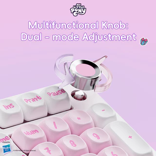 My Little Pony GK01 Mechanical Keyboard คีย์บอร์ดเกมมิ่งมีไฟแบ็คไลท์ RGB 101 ปุ่ม คีย์บอร์ดไร้สาย เชื่อมต่อได้ 3 ระบบ