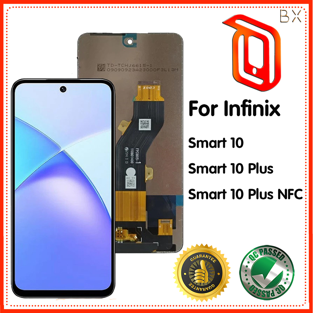 สําหรับ Infinix Smart 10 X6725 /10 Plus X6725 B /10plus NFC X6725C เปลี่ยนหน้าจอสัมผัส LCD