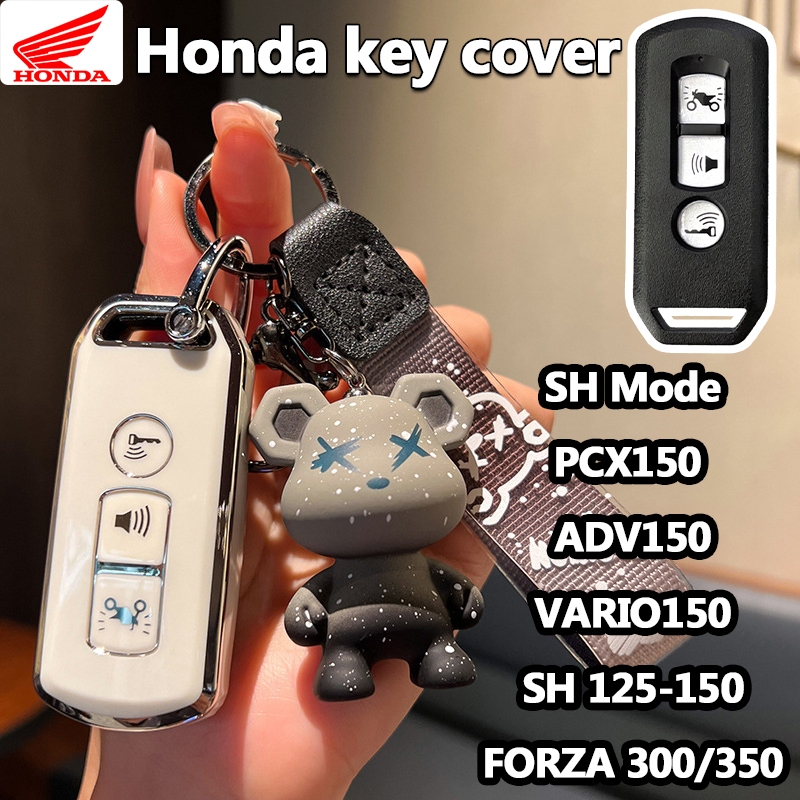 เคสกุญแจรถจักรยานยนต์ฮอนด้าสําหรับ SH Mode/PCX150 2016-2020/Vario 150/ADV150/SH 125-150/Forza 300 350 2018-2022 พวงกุญแจฝาครอบกุญแจ