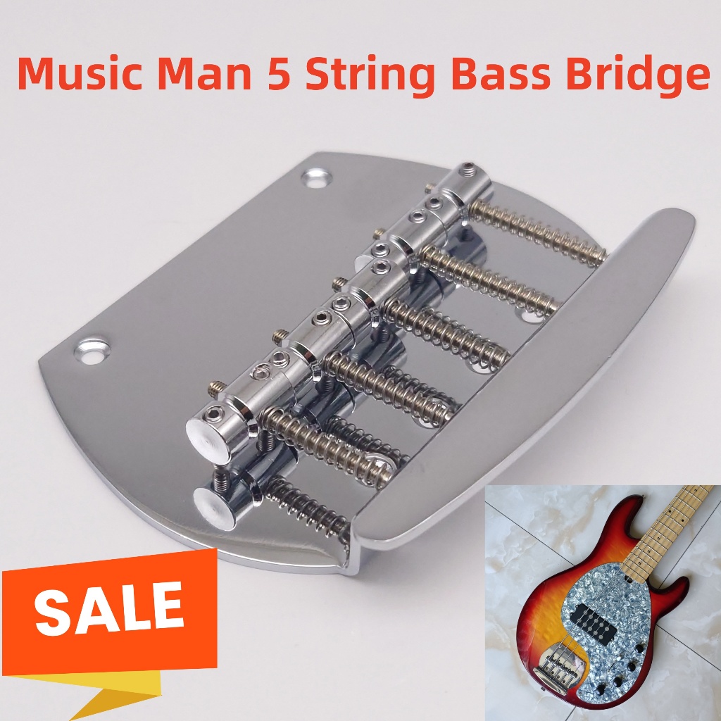 Music Man 5 String Bass Bridge Musicman Type Bridge Chrome Guitar Accessories