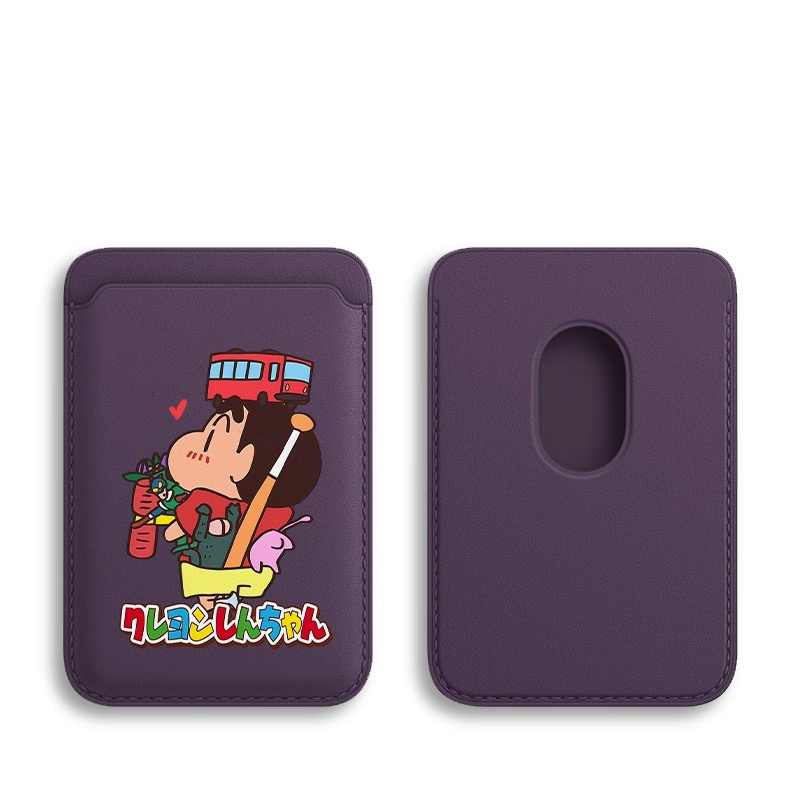 ของเล่นเครยอนชินจังรูปแบบคู่ผู้ถือบัตรสําหรับiPhone 15pro 15promax 14 14promax 14 Pro 16 16plus 16 P