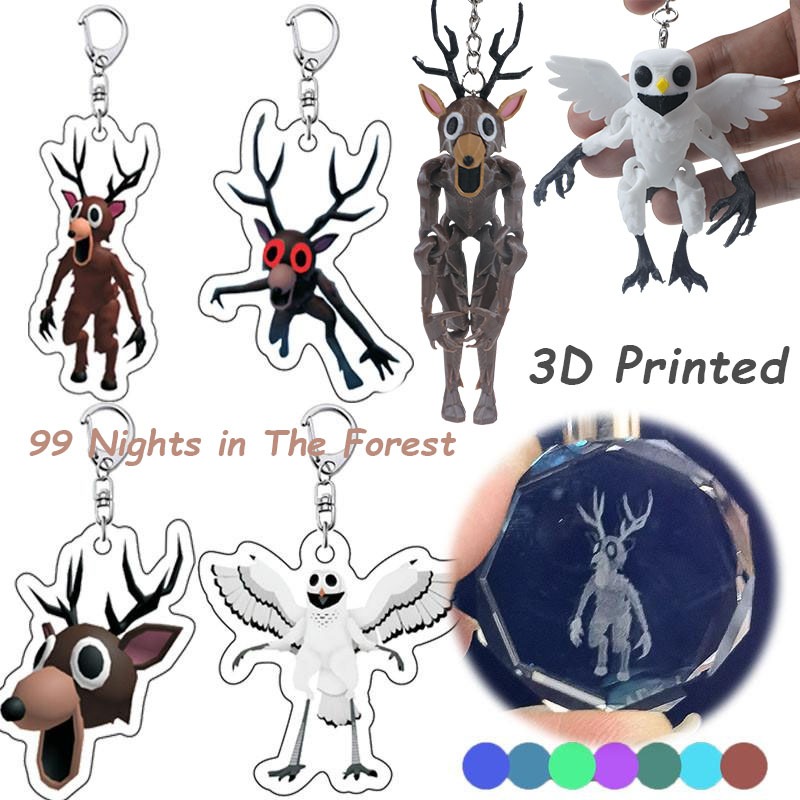 Roblox 99 Nights in The Forest พวงกุญแจคริสตัล The Deer อะคริลิคจี้คอลเลกชัน