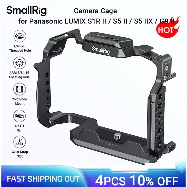 กรง SmallRig S1R II สําหรับ Panasonic LUMIX S1R II / S5 II / S5 IIX / G9 II w HawkLock Quick Release