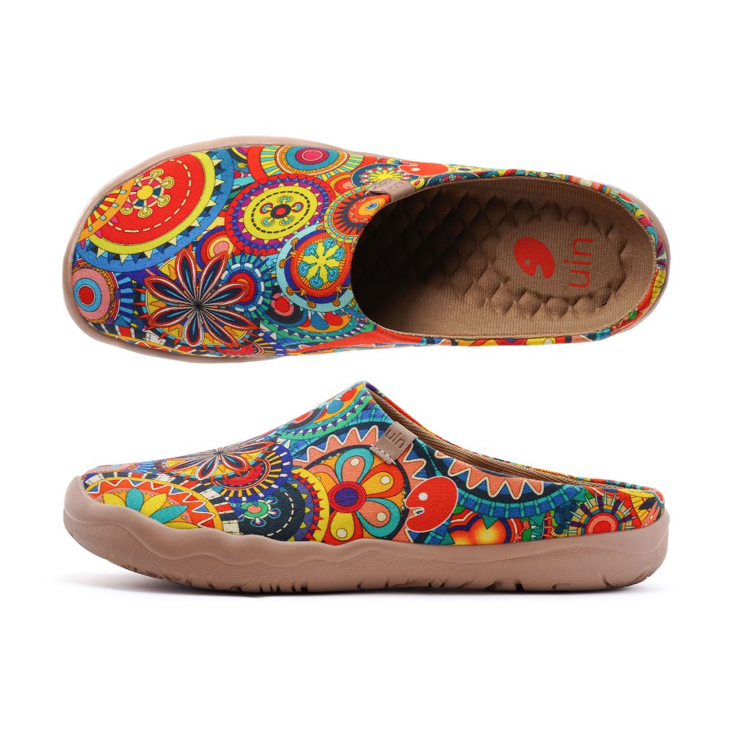 UIN Malaga รองเท้าท่องเที่ยวสี รองเท้า Lefur สำหรับผู้หญิง-Blossom