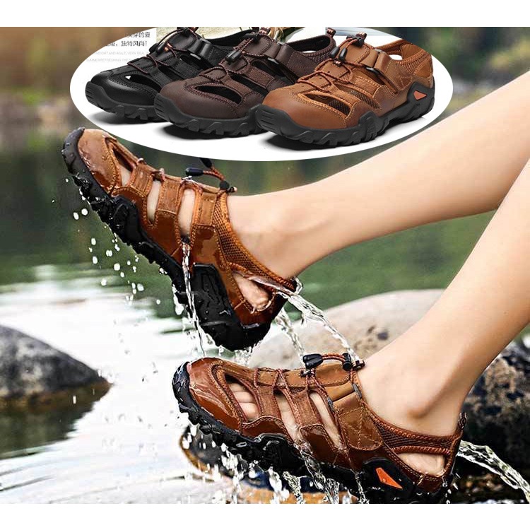 รองเท้าแตะผู้ชายลําลองชายหาดระบายอากาศลื่นรองเท้าแตะสวมใส่ฤดูร้อนสําหรับผู้ชาย - รูปที่ 5