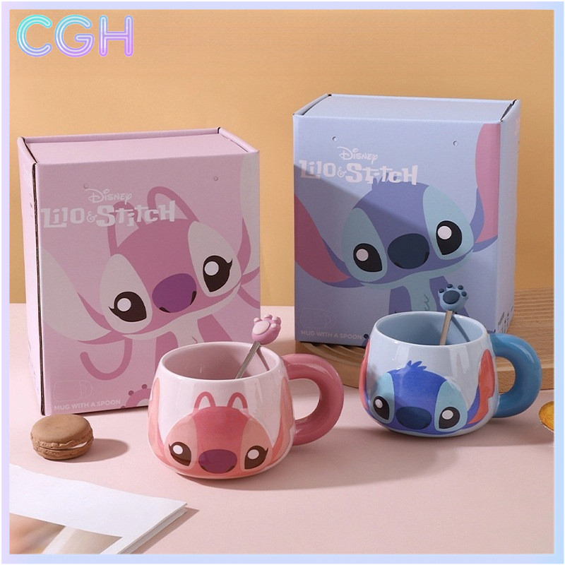 CGH Stitch แก้วเซรามิค 3D พร้อมช้อน 550ml