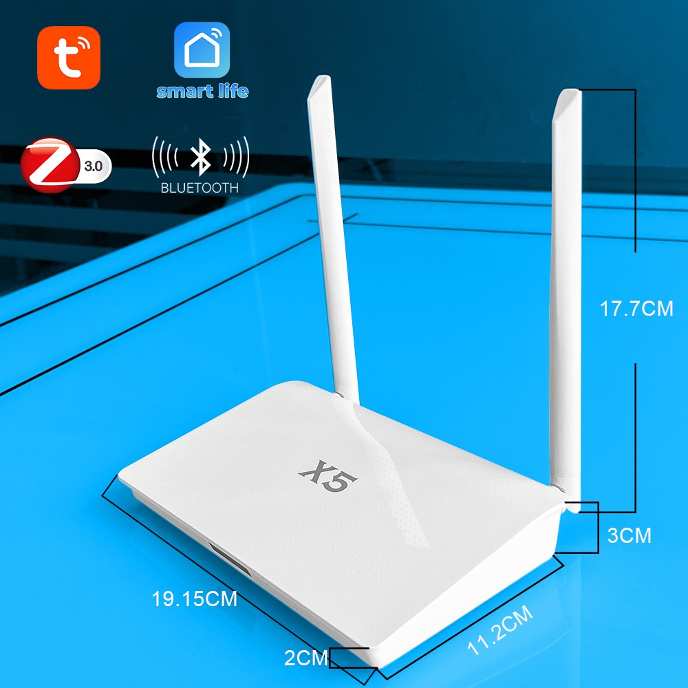 X5 โครงการ Tuya Zigbee Gateway พร้อมสัญญาณที่แข็งแกร่งที่ได้รับการปรับปรุง Multi-Function Zigbee 3.0