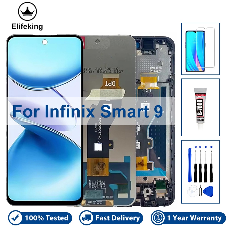 จอแสดงผลสําหรับ Infinix Smart 9 HD X6532 X6532C LCD Touch Screen Digitizer Assembly อะไหล่กรอบ