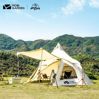 MOBI GARDEN Era เต็นท์แคมป์ปิ้ง Family Glamping เต็นท์ผ้าฝ้ายกันน้ําป้องกันรังสียูวีกลางแจ้ง