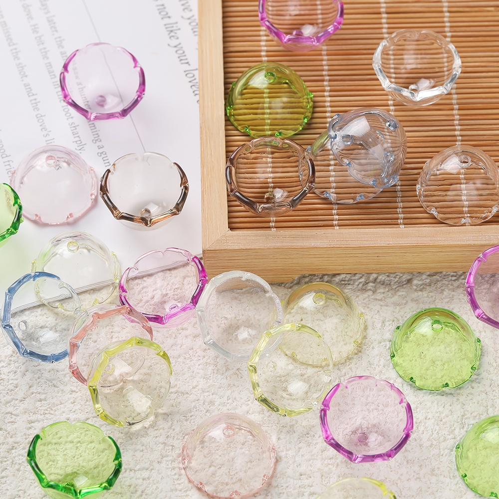 St. kunkka 10 ชิ้น 13 * 22 มิลลิเมตรอะคริลิโปร่งใสแมงกะพรุนลูกปัด Spacer ลูกปัดสําหรับ DIY พวงกุญแจลมตีระฆัง