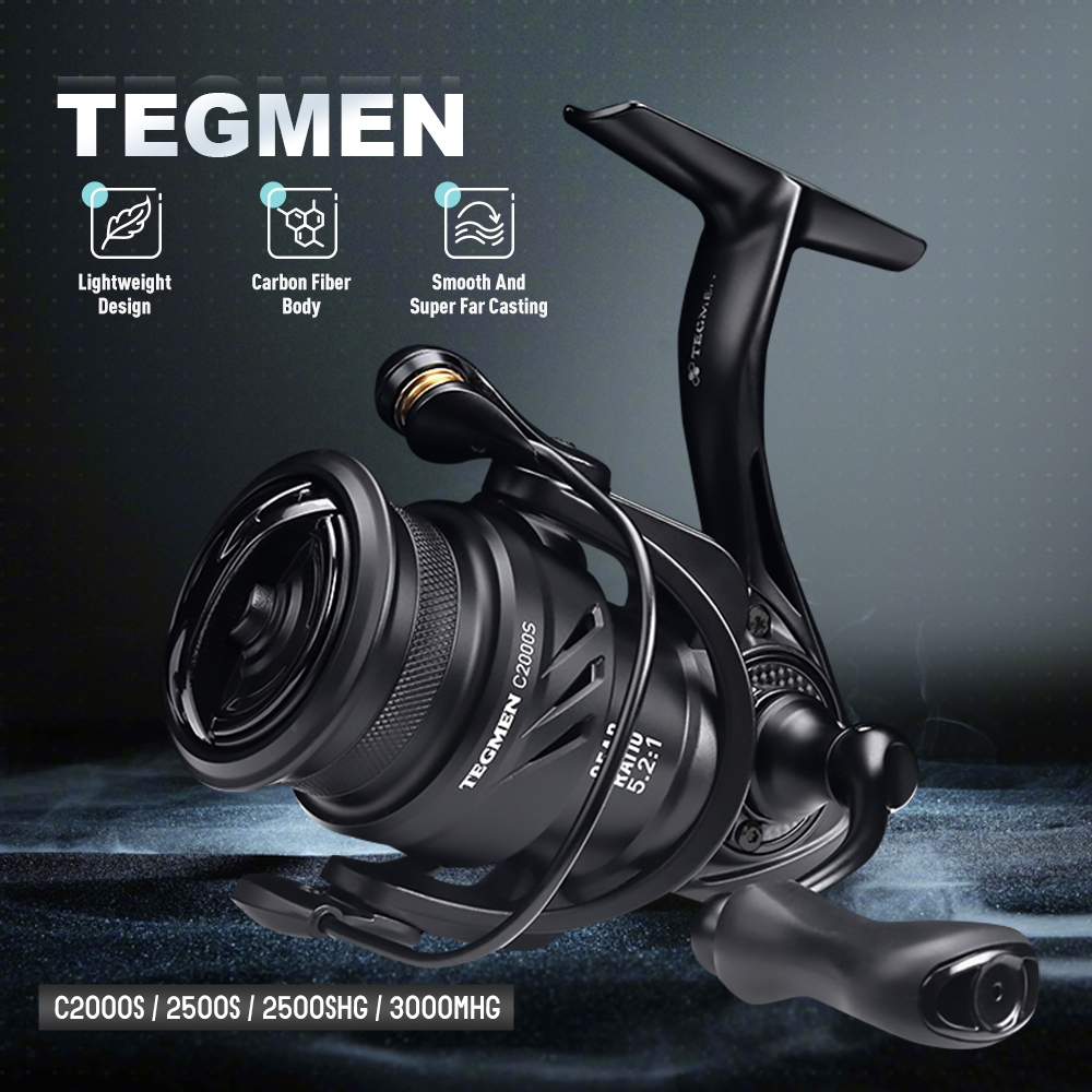 Kingdom TEGMEN SPINNING Fishing Reel 2000 2500 3000 143g 5.2:1/6.2:1 อัตราส่วนความเร็ว 10+1 No.beari