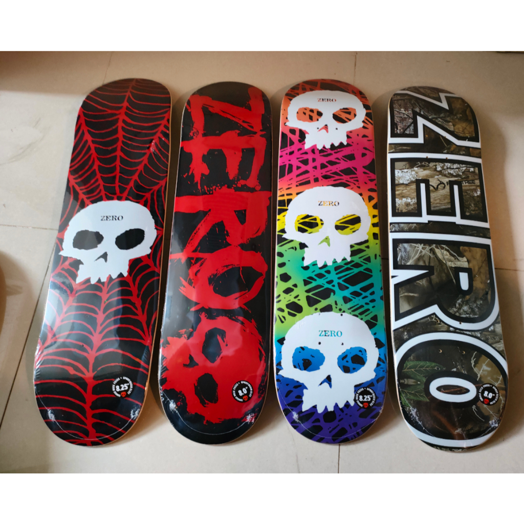 DECK สเก็ตบอร์ด.ZERO สไตล์ใหม่ BLOOD SKULLS COLORFUL PRO ขนาด 8.25 นิ้ว