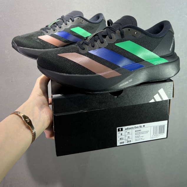 Adizero EVO SL รองเท้าวิ่งผู้ชายและผู้หญิงแผ่นคาร์บอน Adizero รองเท้ากีฬา KI3392