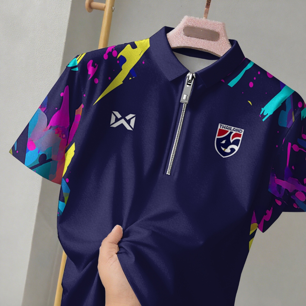 ใหม่กีฬาเสื้อโปโลครึ่งซิปรองเท้าผู้ชาย แขนสั้น แห้งเร็ว ระบายอากาศดี เหมาะสำหรับฤดูร้อนและกิจกรรมกลางแจ้ง