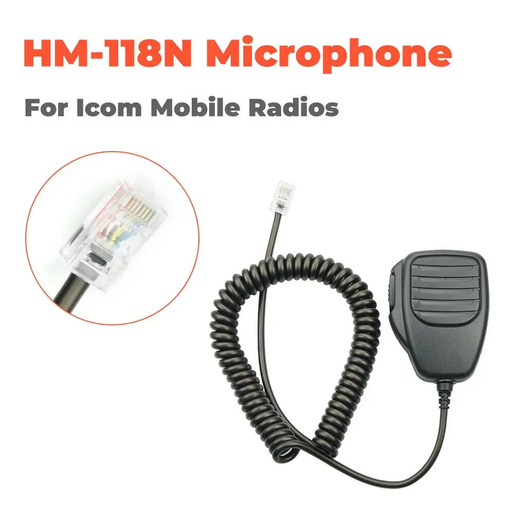 HM-118N 8 Pin ไมโครโฟนสําหรับ ICOM IC-706MKIIG IC-2100H IC-2200H IC-V8000 วิทยุ
