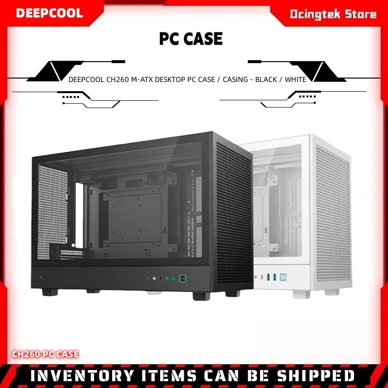 DEEPCOOL CH260 M-ATX DESKTOP PC CASE / CASING - สีดํา / สีขาว
