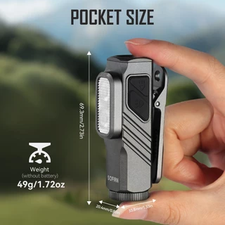 SOFIRN ST10 ไฟฉาย EDC ขนาดเล็ก 1000LM โยน+ฟลอยด์+แสงสีแดง, คลิปแม่เหล็ก, AA/14500, IP66
