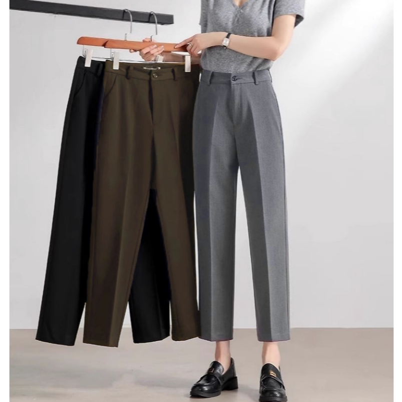 Laterme 4 สีS-4XL กางเกงขากระบอกเล็กรุ่นเบสิค ผู้หญิง