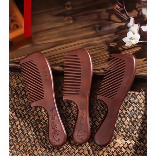 ไม้เนื้อแข็งในครัวเรือนไม้จันทน์ธรรมชาติหวีผมบํารุง Meridian ผู้ชายผู้หญิงพิเศษ Anti-Static หวี - รูปที่ 6