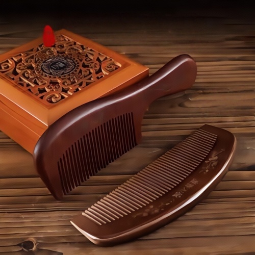 ไม้เนื้อแข็งในครัวเรือนไม้จันทน์ธรรมชาติหวีผมบํารุง Meridian ผู้ชายผู้หญิงพิเศษ Anti-Static หวี