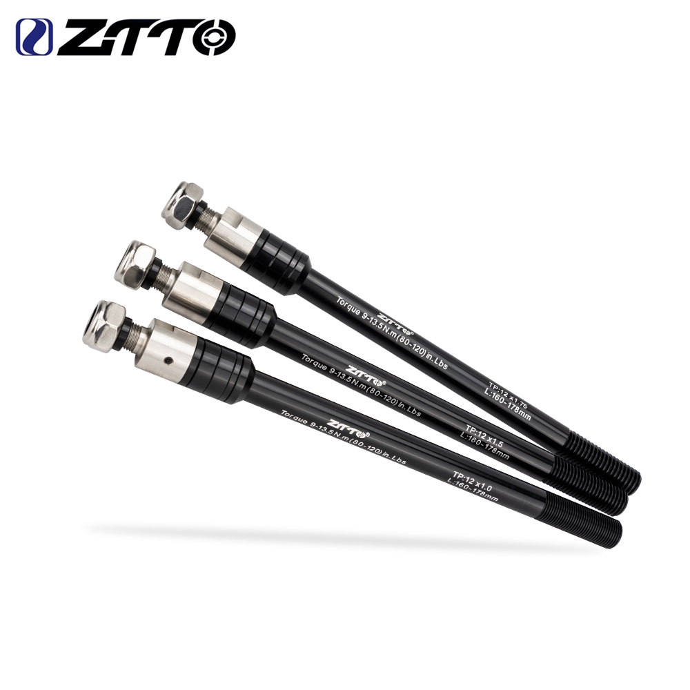 ZTTO จักรยาน Trailer Thru เพลา M12 x P1.0/ P1.5/ P1.75, ความยาวเกลียว 160-178 มม., ใช้งานได้ทั้งรถเข็นของและรถเข็นเด็ก