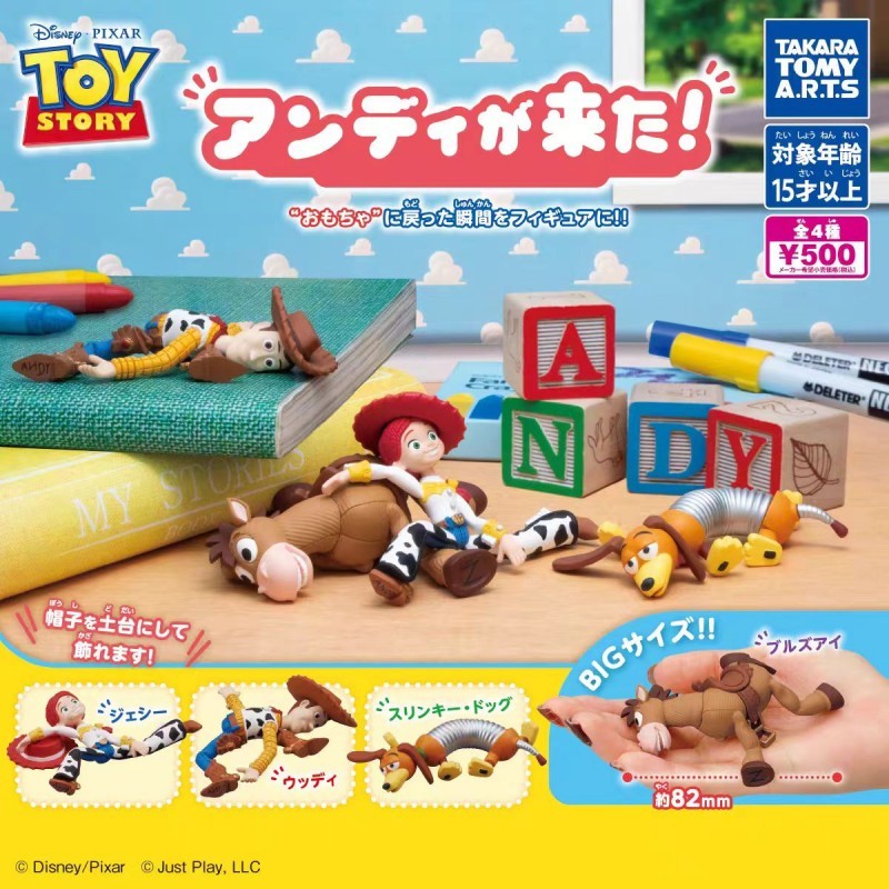 TOMY ของแท้จากญี่ปุ่นของเล่นแคปซูล ดิสนีย์ ทอย สตอรี่ Disney Toy Story ฟิกเกอร์รุ่นสะสม ของประดับ‌