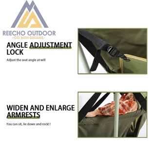 【REECHO OUTDOOR】เก้าอี้โยกพกพาสำหรับกลางแจ้ง เก้าอี้พับพักผ่อน