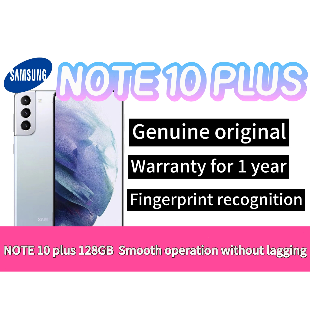 Ori SAMSUNG Galaxy Note 10 Plus (256GB, 12GB) 6.8" QHD+ โทรศัพท์มือถือ 4G AMOLED 4G 4300mAh แบตเตอรี