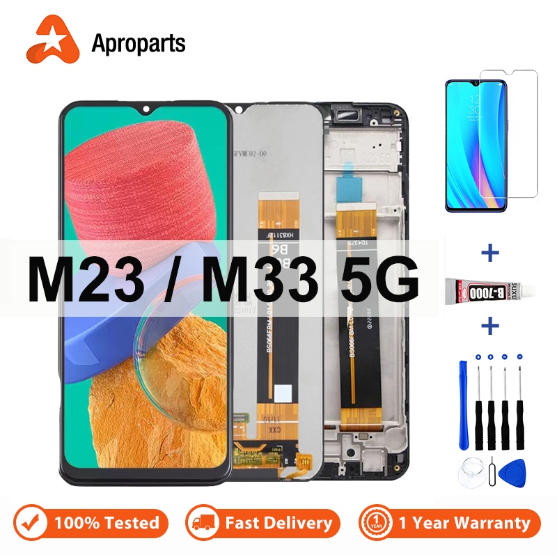 หน้าจอ LCD สำหรับ Samsung Galaxy M23 M33 5G M236 M336 SM-M236B SM-M336B M336BU / DS จอสัมผัสหน้าจอ D