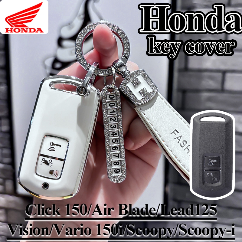 ฝาครอบกุญแจรีโมทรถยนต์สําหรับรถจักรยานยนต์ฮอนด้าคลิก150/Air Blade 2018/Lead 125/Vision 2020/Vario 150i/Scoopy 2021 2022/Scoopy-i เคสกุญแจ