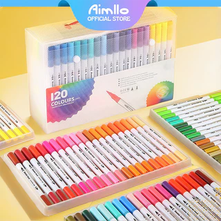 ปากกาเคมี สองหัว ปากกาเมจิก ปากกาสี มาร์กเกอร์ มาร์คเกอร์ marker 12-100สี acrylic marker สําหรับเรียนวาดรูป
