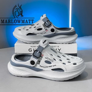 รองเท้าแตะผู้ชาย Marlowmatt | รองเท้าแตะคู่รัก | แบนกันลื่นกันน้ํา | รองเท้าหัวโต แนวโน้ม